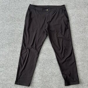 Lululemon Pants Mens 36x28 Black Chino Casual Stretch Golf Zip Pocket Athletic
